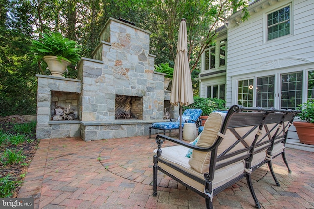 1511 Camden Ave, Salisbury, MD 21801 - view of patio / terrace with an outdoor stone fireplace