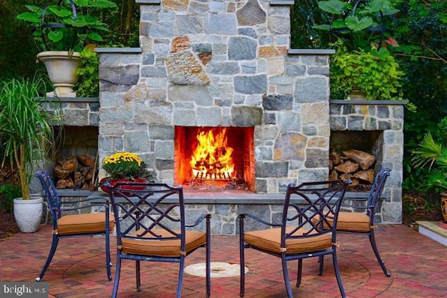 1511 Camden Ave, Salisbury, MD 21801 - view of patio with an outdoor stone fireplace
