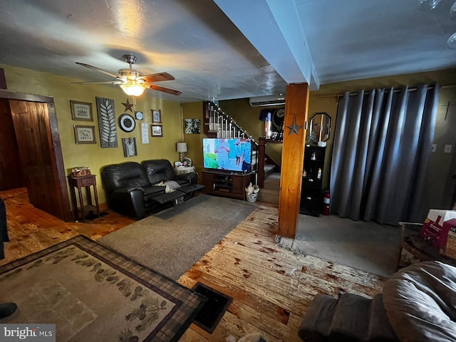 113 Place Lafayette Ln, Hollidaysburg, PA 16648 - living area with a ceiling fan and wood finished floors