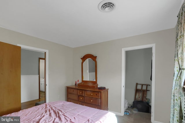 bedroom with visible vents