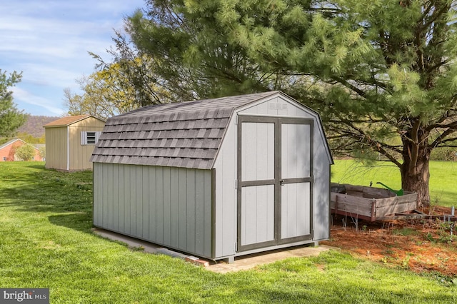 view of shed