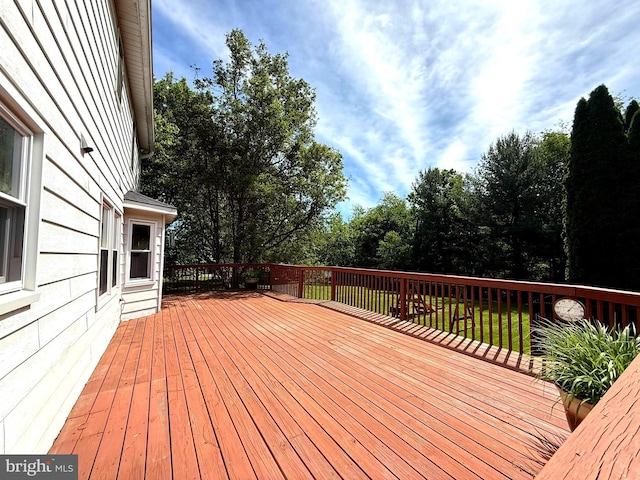 view of wooden deck
