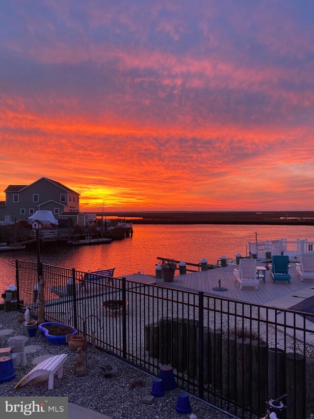 13 W Schuylkill Rd, Tuckerton, NJ 08087 - dock area featuring a water view and fence
