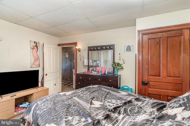 804 W King St, York, PA 17403 - bedroom with carpet floors and a paneled ceiling