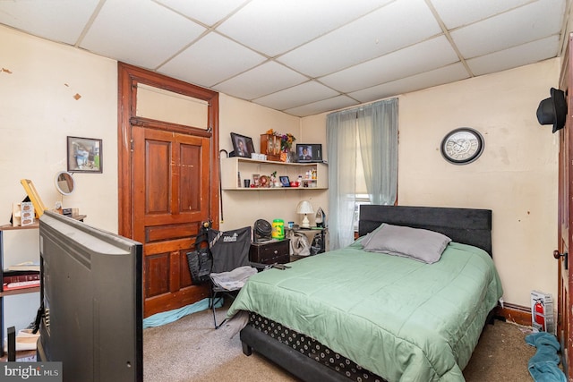 804 W King St, York, PA 17403 - bedroom with carpet floors and a drop ceiling