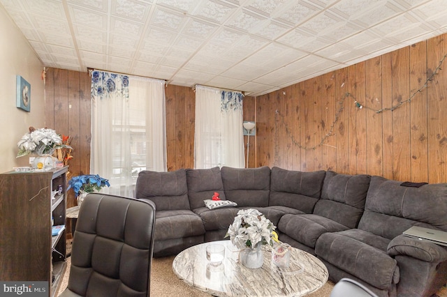 804 W King St, York, PA 17403 - living area featuring an ornate ceiling and wood walls