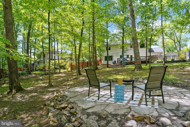 view of patio / terrace with fence