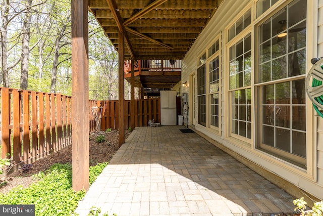 view of patio / terrace with a fenced backyard