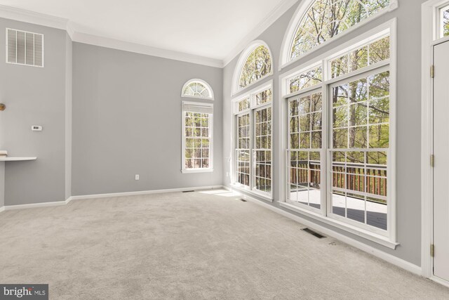 interior space featuring a wealth of natural light and visible vents