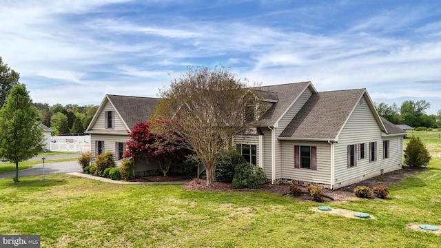 28342 Discount Land Rd, Laurel, DE 19956 - view of front of home featuring a shingled roof, a front lawn, and crawl space