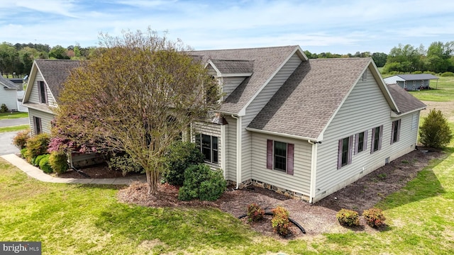 28342 Discount Land Rd, Laurel, DE 19956 - view of side of property with a lawn and a shingled roof