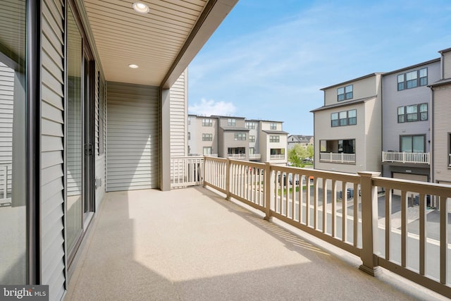 balcony with a residential view