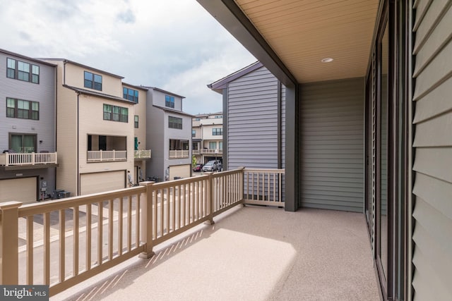 balcony with a residential view
