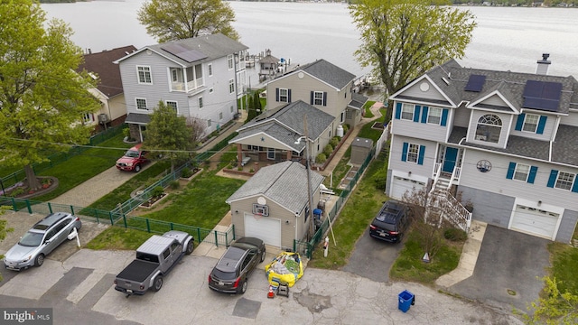 8354 Bletzer Rd, Baltimore, MD 21222 - drone / aerial view with a water view and a residential view