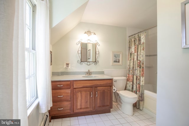 1701 Holicong Rd, New Hope, PA 18938 - full bath with toilet, tile patterned floors, a healthy amount of sunlight, and vanity