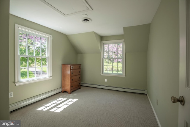 1701 Holicong Rd, New Hope, PA 18938 - bonus room featuring carpet floors, a baseboard heating unit, a healthy amount of sunlight, and baseboard heating