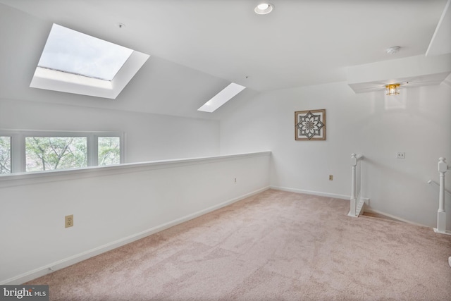 4223 N Carlin Springs Rd, Arlington, VA 22203 - bonus room with a skylight, carpet, vaulted ceiling, and recessed lighting