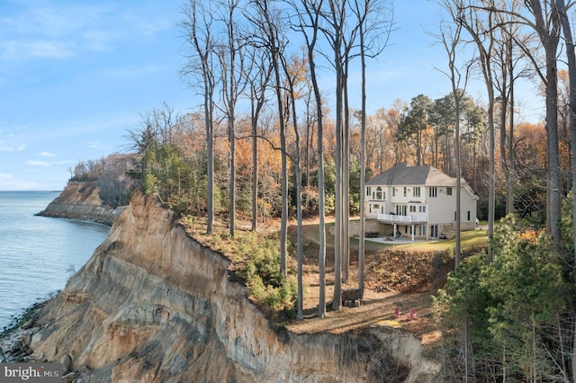 825 Camp Conoy Rd, Lusby, MD 20657 - aerial view featuring a water view