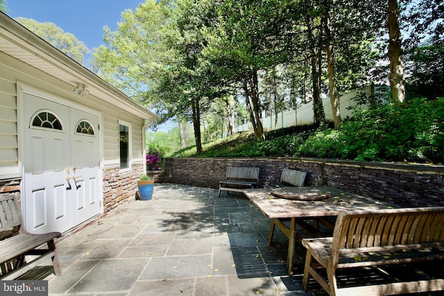 view of patio with outdoor dining area