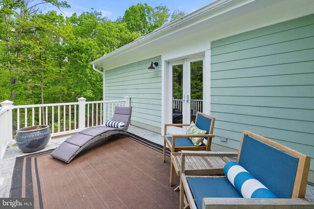 view of patio with french doors