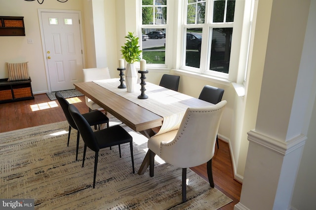 2725 Shelburne Rd, Downingtown, PA 19335 - dining room featuring baseboards and wood finished floors
