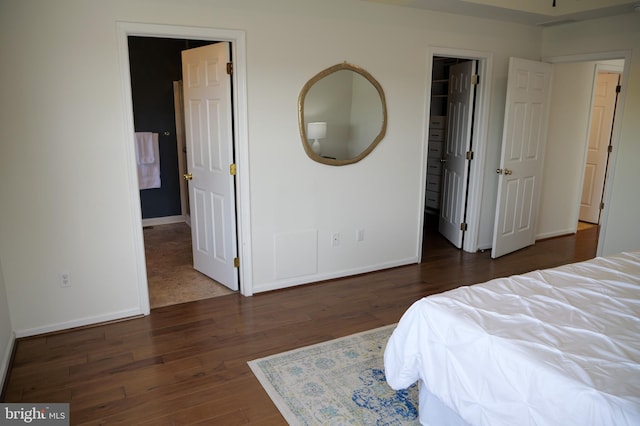 2725 Shelburne Rd, Downingtown, PA 19335 - bedroom with baseboards, wood finished floors, and a spacious closet
