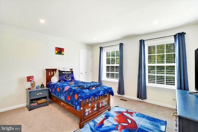 1265 Dietz Rd, Red Lion, PA 17356 - bedroom with recessed lighting, visible vents, carpet, and baseboards