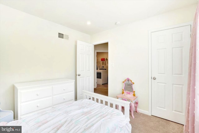 1265 Dietz Rd, Red Lion, PA 17356 - bedroom with baseboards, visible vents, and light carpet