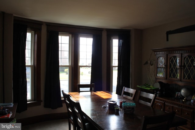 view of dining room