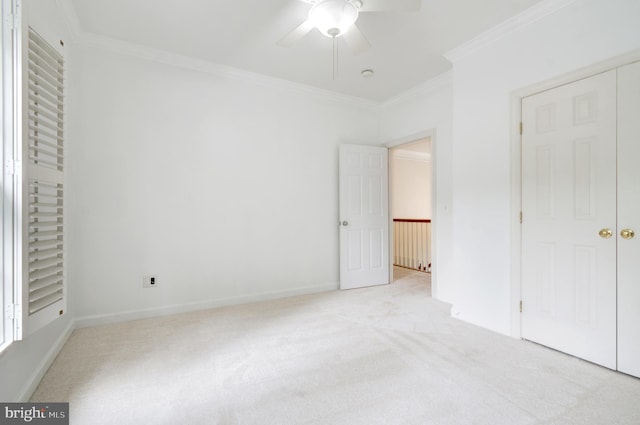 7820 Elsinore Dr, Manassas, VA 20112 - unfurnished bedroom with carpet floors, ornamental molding, and baseboards