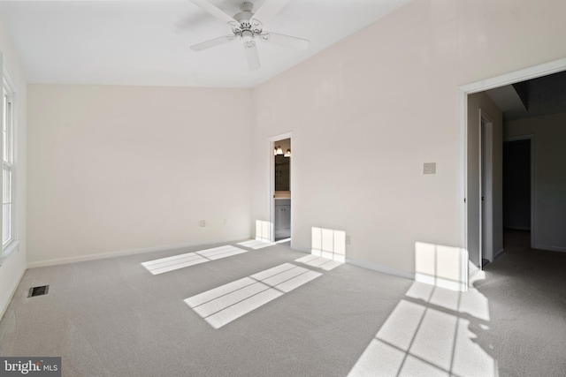 6915 Compton Valley Ct, Centreville, VA 20121 - carpeted spare room featuring baseboards, visible vents, and ceiling fan