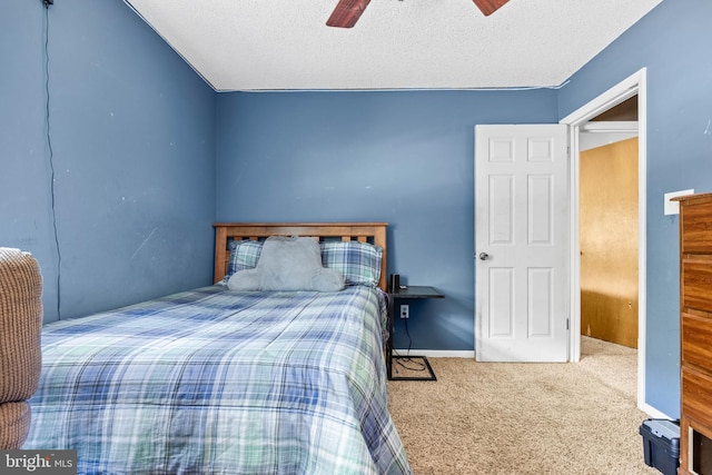 1713 Emerson Ave, Salisbury, MD 21801 - bedroom with carpet floors, a textured ceiling, and ceiling fan