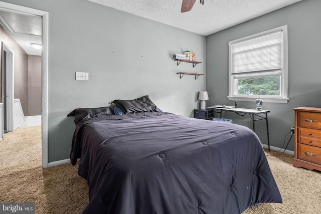 1713 Emerson Ave, Salisbury, MD 21801 - bedroom with light colored carpet, attic access, a textured ceiling, baseboards, and a ceiling fan