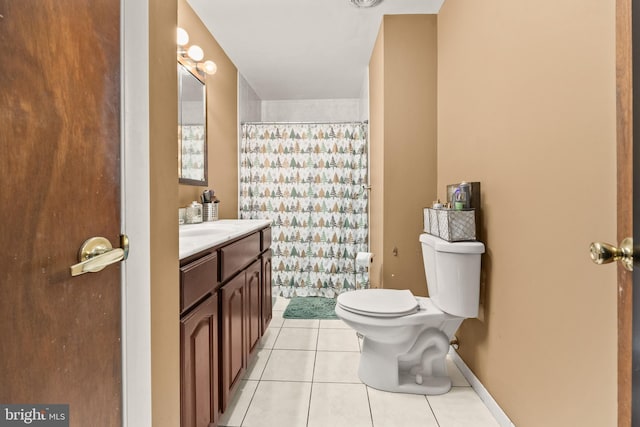 1713 Emerson Ave, Salisbury, MD 21801 - full bath featuring tile patterned floors, toilet, a shower with curtain, and vanity