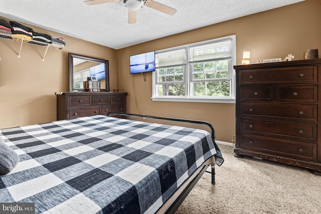 1713 Emerson Ave, Salisbury, MD 21801 - bedroom featuring light colored carpet, a textured ceiling, and ceiling fan