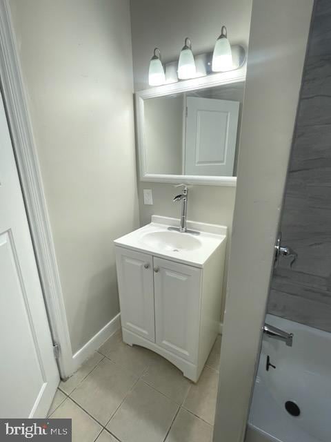 5621 Springfield Ave, Philadelphia, PA 19143 - full bathroom with tile patterned flooring and vanity