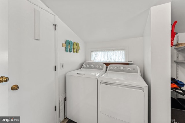 laundry room with laundry area and separate washer and dryer