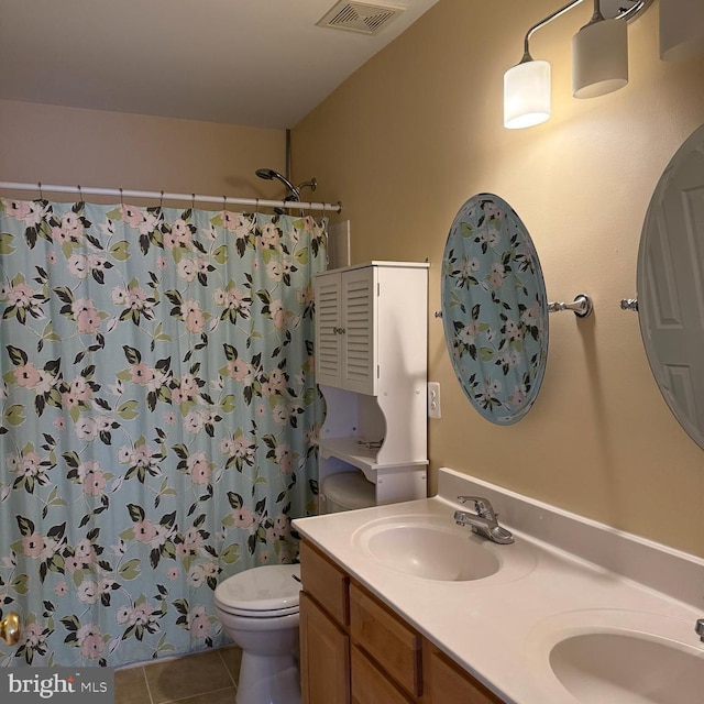 103 Claude Ct SE, Leesburg, VA 20175 - full bath featuring visible vents, tile patterned floors, toilet, and a sink