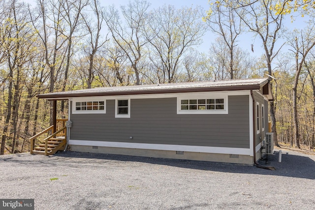 275 Oak Forest Ln, Berkeley Springs, WV 25411 - view of home's exterior with crawl space and metal roof