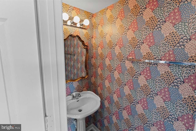 bathroom with a sink