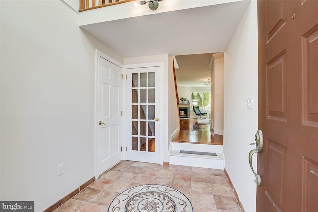 foyer with baseboards