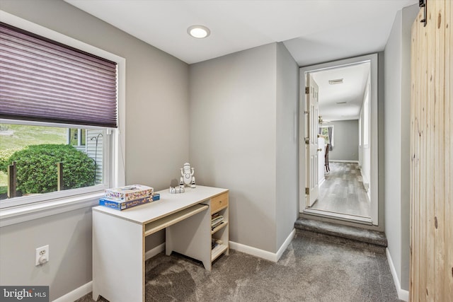 93 Shady Ln, Boyertown, PA 19512 - carpeted home office featuring baseboards and visible vents