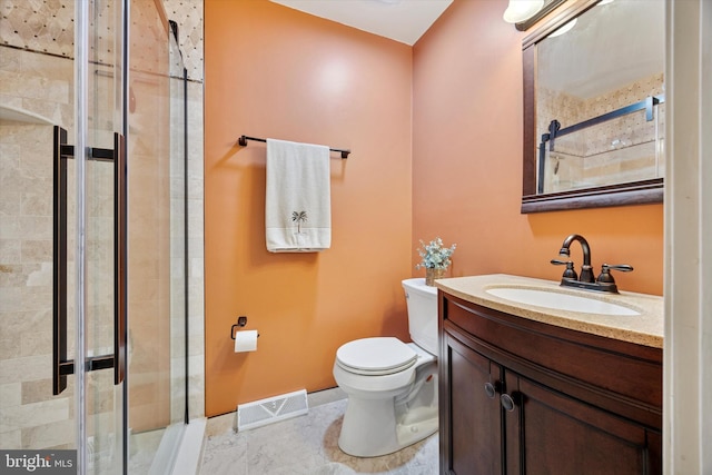 103 Debbie Ln, Phoenixville, PA 19460 - bathroom with a shower stall, toilet, vanity, and visible vents