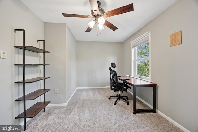 103 Debbie Ln, Phoenixville, PA 19460 - office space featuring baseboards, a ceiling fan, and carpet floors