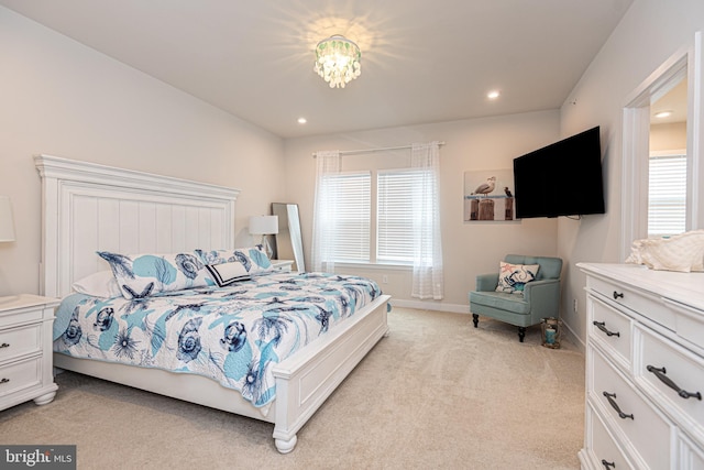 12461 Coastal Marsh Dr Unit 707, Berlin, MD 21811 - bedroom with light colored carpet, recessed lighting, and baseboards