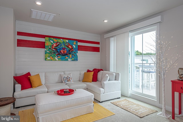 12461 Coastal Marsh Dr Unit 707, Berlin, MD 21811 - carpeted living room featuring plenty of natural light and recessed lighting