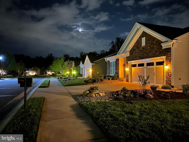 84 Battery Point Dr, Fredericksburg, VA 22406 - yard at night featuring a yard