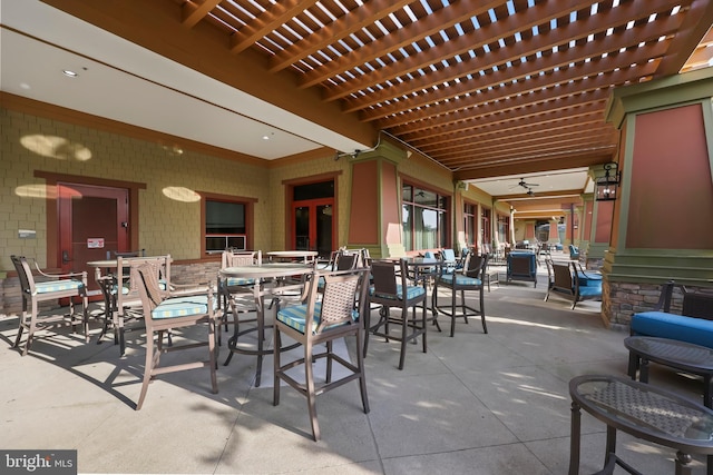 84 Battery Point Dr, Fredericksburg, VA 22406 - view of patio featuring outdoor dining area and a pergola