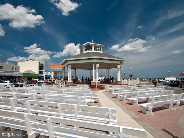view of community with a gazebo