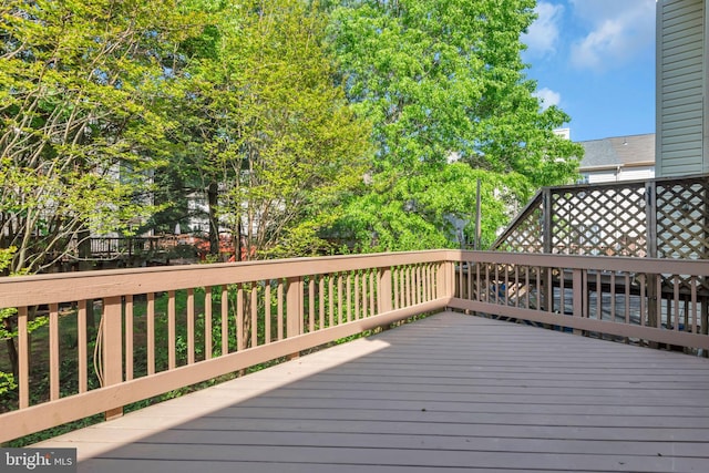 view of wooden deck